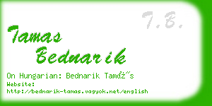 tamas bednarik business card